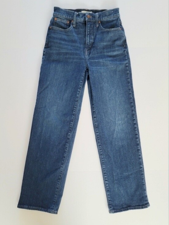 Madewell Denim - Madewell Perfect Vintage Wide Leg High Rise Jeans Denim, 26, Clean Girl